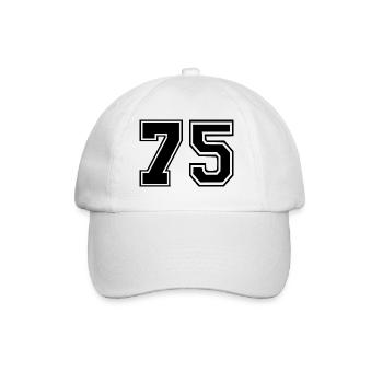 75 - Baseballkappe - Weiß/Weiß - Vorne