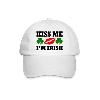 kiss me im irish - Baseballkappe - Weiß/Weiß - Vorne