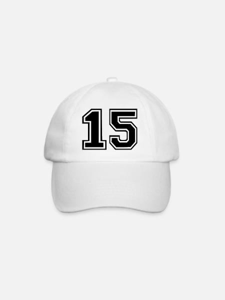 15 - Baseballkappe - Weiß/Weiß