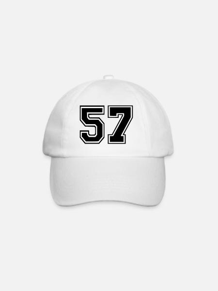 57 - Baseballkappe - Weiß/Weiß