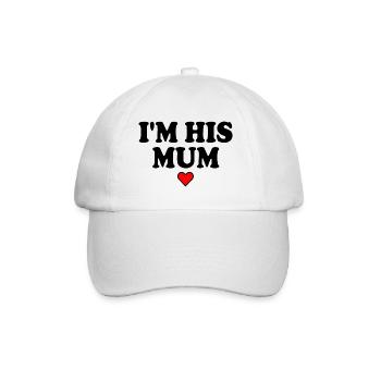 i'm his mom - Baseballkappe - Weiß/Weiß - Vorne