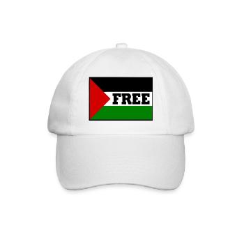 Free palestine - Baseballkappe - Weiß/Weiß - Vorne