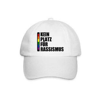 kein platz für rassismus - Baseballkappe - Weiß/Weiß - Vorne