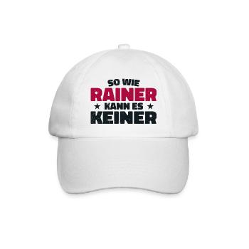 So wie Rainer kann es keiner - Baseballkappe - Weiß/Weiß - Vorne