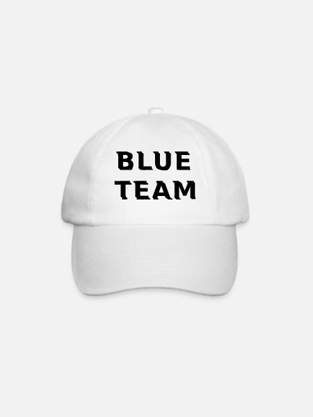 Blue Team black - Baseballkappe - Weiß/Weiß