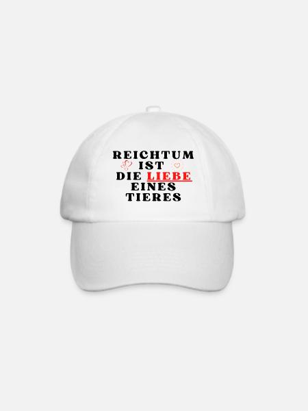 Reichtum ist die Liebe eine tieres Tierliebe - Baseballkappe - Weiß/Weiß