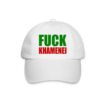 Fuck khamenei Chamenei - iran - Baseballkappe - Weiß/Weiß - Vorne