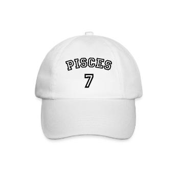 Zodiac Line "Trikot-Style" - Pisces - Baseballkappe - Weiß/Weiß - Vorne