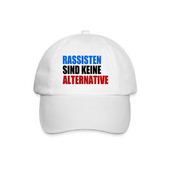 rassisten sind keine alternative - Baseballkappe - Weiß/Weiß - Vorne
