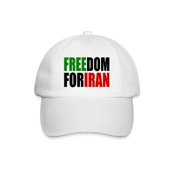 Freedom for iran - Baseballkappe - Weiß/Weiß - Vorne