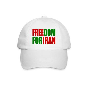 Freedom for iran - Baseballkappe - Weiß/Weiß - Vorne
