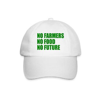 no farmers no food no future - Baseballkappe - Weiß/Weiß - Vorne