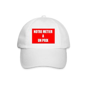 Unser Beruf hat seinen Preis - Baseballkappe - Weiß/Weiß - Vorne