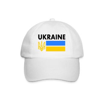 Ukraine - Baseballkappe - Weiß/Weiß - Vorne