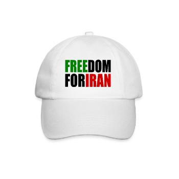 Freedom for iran - Baseballkappe - Weiß/Weiß - Vorne