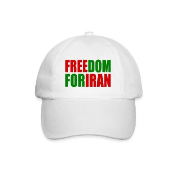 Freedom for iran - Baseballkappe - Weiß/Weiß - Vorne