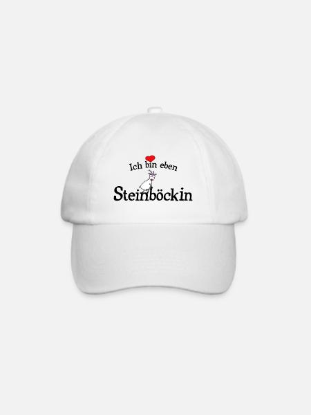Sternzeichen Steinbock Frau - Baseballkappe - Weiß/Weiß
