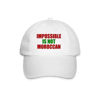 impossible is not moroccan - Baseballkappe - Weiß/Weiß - Vorne