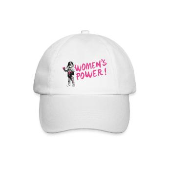 FRAUENPOWER! - Internationaler Frauentag - Baseballkappe - Weiß/Weiß - Vorne