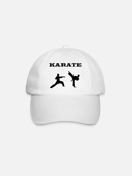 karate - Baseballkappe - Weiß/Weiß