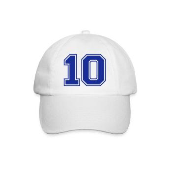 10 - Baseballkappe - Weiß/Weiß - Vorne