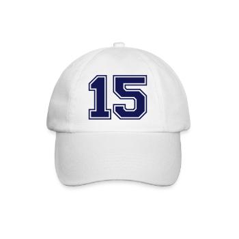 15 - Baseballkappe - Weiß/Weiß - Vorne