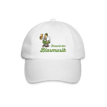 Freund der Blasmusik - Baseballkappe - Weiß/Weiß - Vorne
