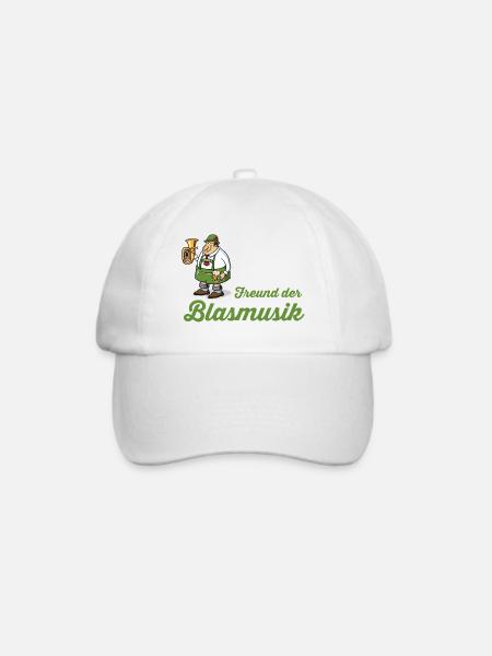 Freund der Blasmusik - Baseballkappe - Weiß/Weiß