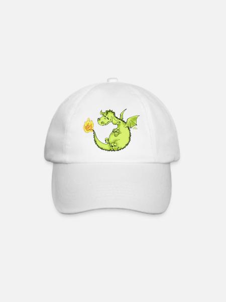 Flim Flam Funkel - Feuerdrache - Baseballkappe - Weiß/Weiß