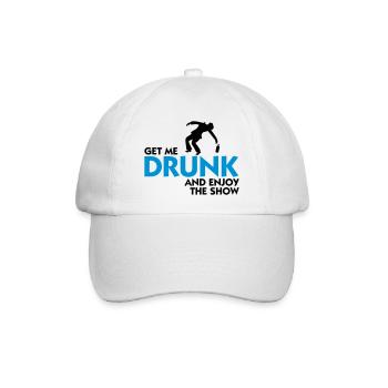 Gib mir Alkohol und genieß die Show! - Baseballkappe - Weiß/Weiß - Vorne