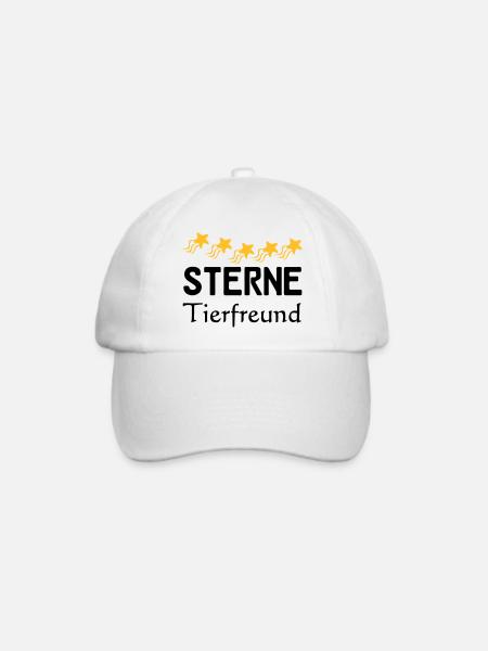 Sterne Tierfreund Geschenk - Baseballkappe - Weiß/Weiß