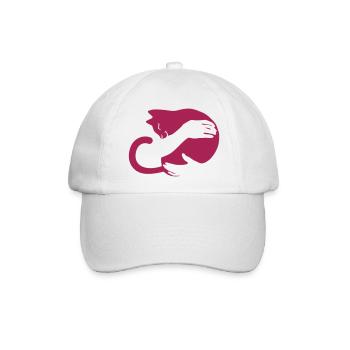 cat hug - Baseballkappe - Weiß/Weiß - Vorne