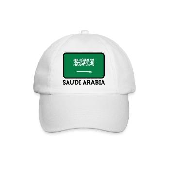 Nationalflagge von Saudi-Arabien - Baseballkappe - Weiß/Weiß - Vorne