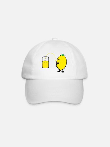 2541614 127819439 lemon - Baseballkappe - Weiß/Weiß