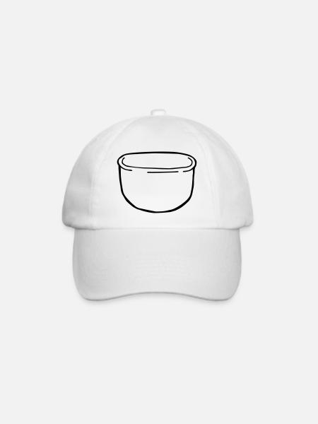 Schüssel, Teigschüssel, backen, Bäcker - Baseballkappe - Weiß/Weiß