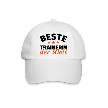 Trainerin Geschenk - Baseballkappe - Weiß/Weiß - Vorne