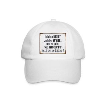 Selbstbewusstsein Spruch Geschenk - Baseballkappe - Weiß/Weiß - Vorne