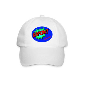 Superhero (Superheld) - Baseballkappe - Weiß/Weiß - Vorne