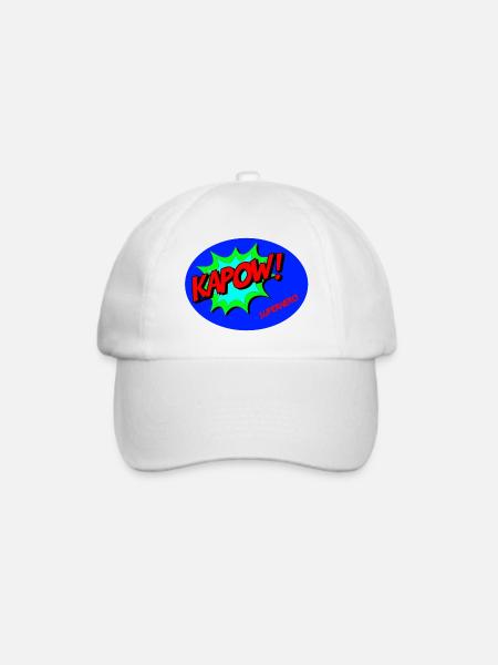 Superhero (Superheld) - Baseballkappe - Weiß/Weiß