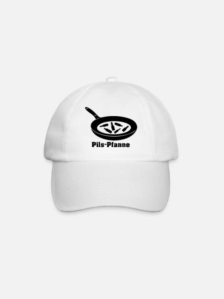 Pils Pfanne - Baseballkappe - Weiß/Weiß