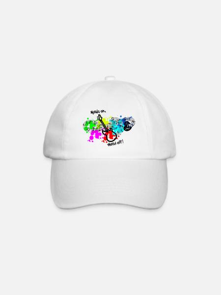 Musik, Musik immer und überall, Musik machen - Baseballkappe - Weiß/Weiß
