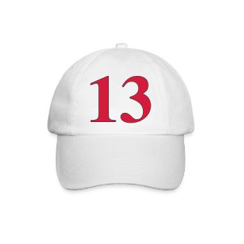 13 - Baseballkappe - Weiß/Weiß - Vorne