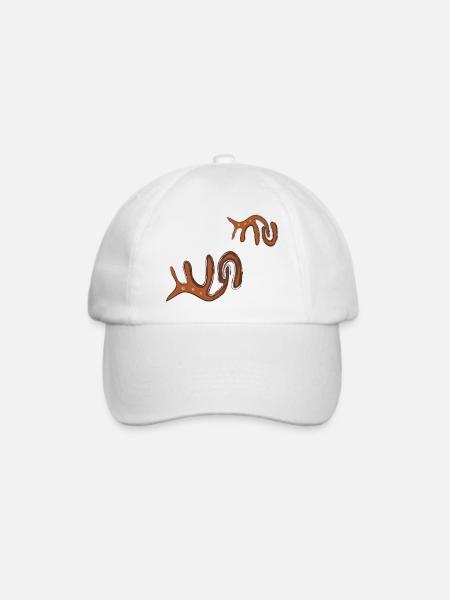 Höhlenmalerei - Baseballkappe - Weiß/Weiß