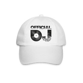 Official DJ - Baseballkappe - Weiß/Weiß - Vorne