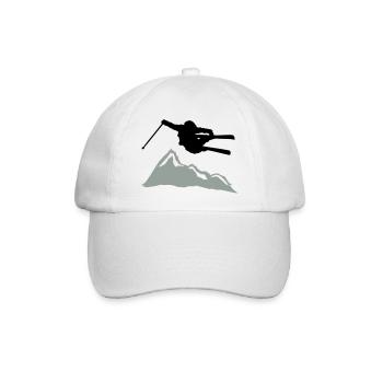 ski jump i mountain - Baseballkappe - Weiß/Weiß - Vorne