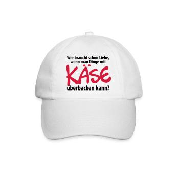 Liebe Käse backen Grill Ofen Herd Küche Toast Amor - Baseballkappe - Weiß/Weiß - Vorne
