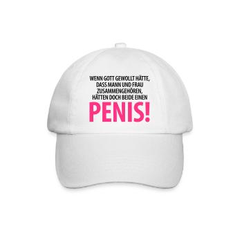 ehepaar penis schwul gay love tunte schwuler sex - Baseballkappe - Weiß/Weiß - Vorne