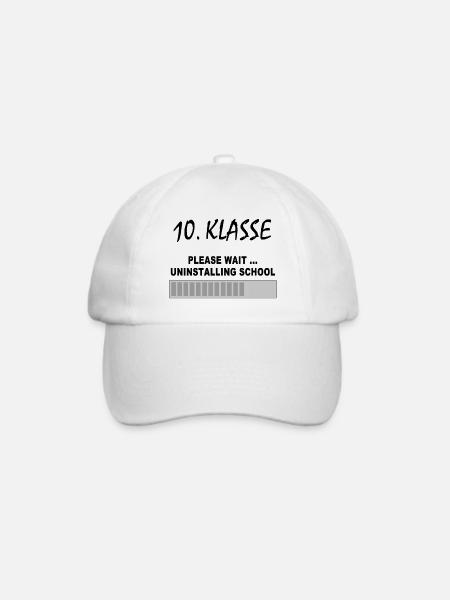 10. Klasse Abschluss Schule Lustiges Geschenk - Baseballkappe - Weiß/Weiß