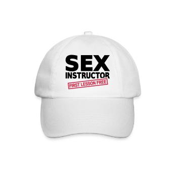Sex Instructor - Baseballkappe - Weiß/Weiß - Vorne