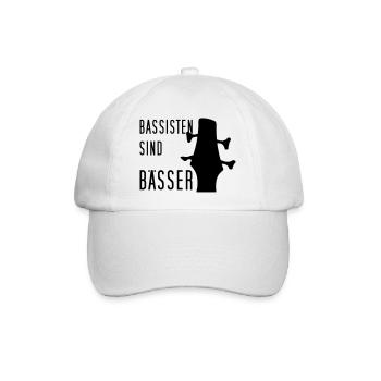 Bassisten sind bässer! - Ibanez E-Bass - Baseballkappe - Weiß/Weiß - Vorne